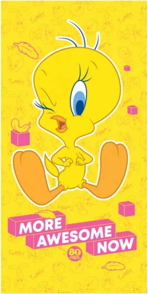 Looney Tunes Tweety Strandlaken – Badlaken – Handdoek – 70 x 140 cm - Afbeelding 2