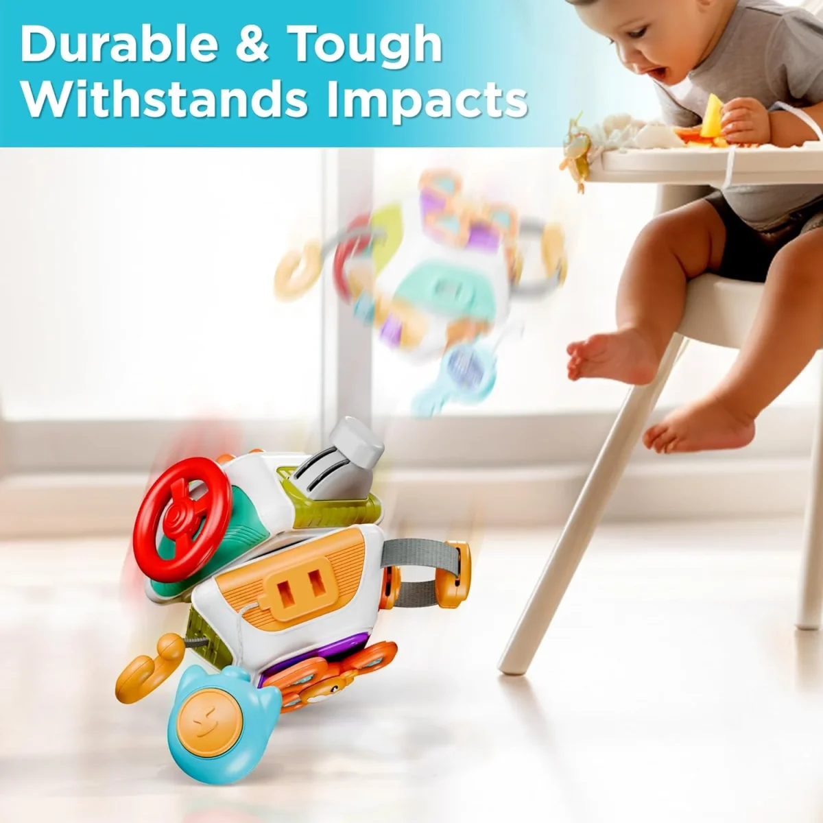 10-in-1 Baby Activiteitenkubus | Montessori Reisspeelgoed voor Peuters 6-36 Maanden | Educatief Cadeau - Afbeelding 7