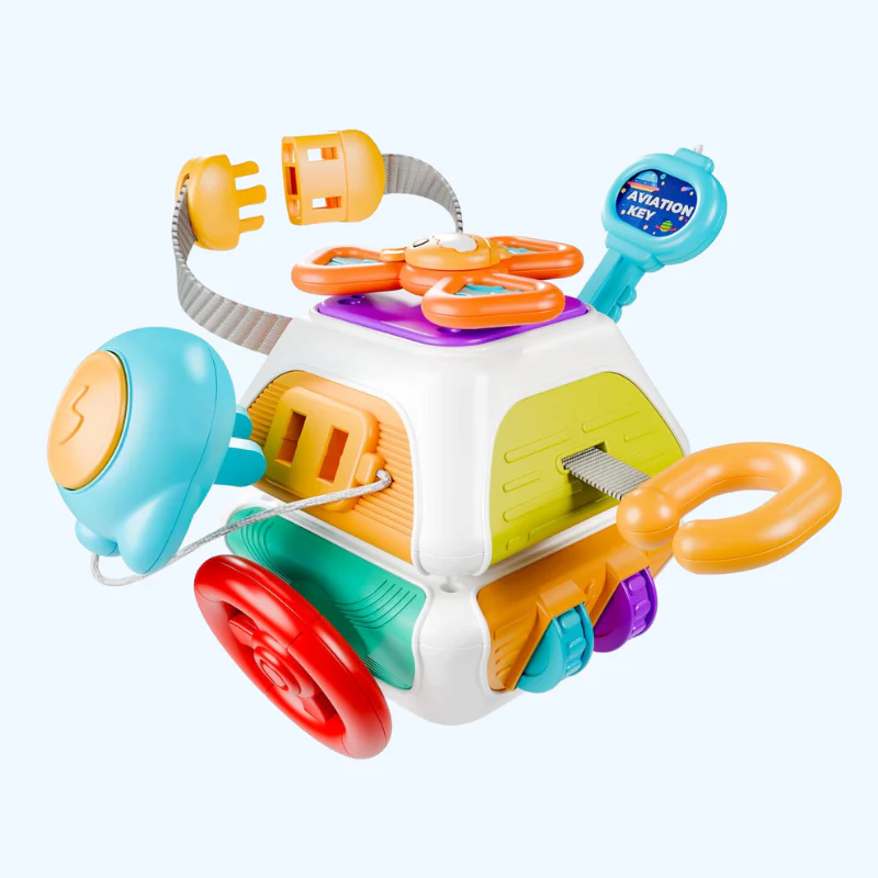 10-in-1 Baby Activiteitenkubus | Montessori Reisspeelgoed voor Peuters 6-36 Maanden | Educatief Cadeau - Afbeelding 2